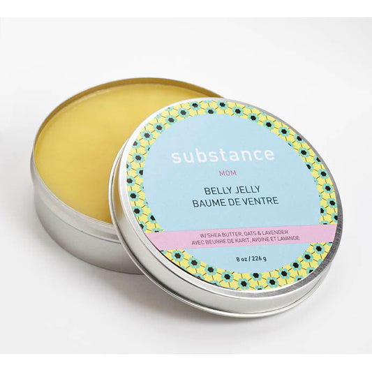 Substance Belly Jelly, Rich Moisturizing Belly Balm for Pregnancy with Lavender, Oats and Vitamin E-Rich Oils, 226g