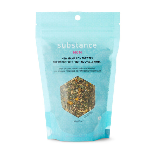 Substance New Mom Comfort Tea, Loose Leaf Herbal Tea with Fennel, Anise, Chamomile and Red Raspberry Leaf, 85g