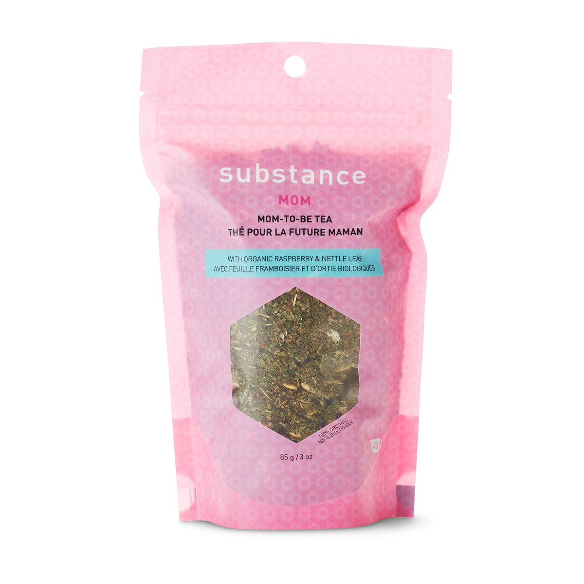 Substance Mom To Be Tea, Loose Leaf Herbal Tea with Red Raspberry Leaf, Nettle, Oat Straw, Rosehip and Peppermint, 85g