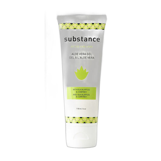 Substance Soothing Aloe Vera Skin Gel, Cooling Whole-Leaf Aloe Gel with Spearmint, Eucalyptus and Witch Hazel, 118ml