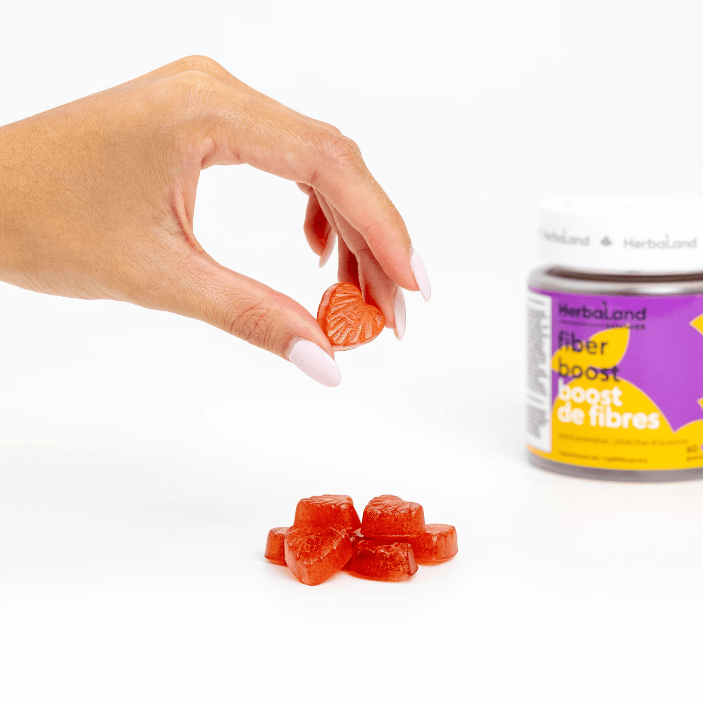 Herbaland Fiber Boost Gummies, Daily Fiber For Digestive Health, 60 Gummies