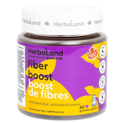 Herbaland Fiber Boost Gummies, Daily Fiber For Digestive Health, 60 Gummies