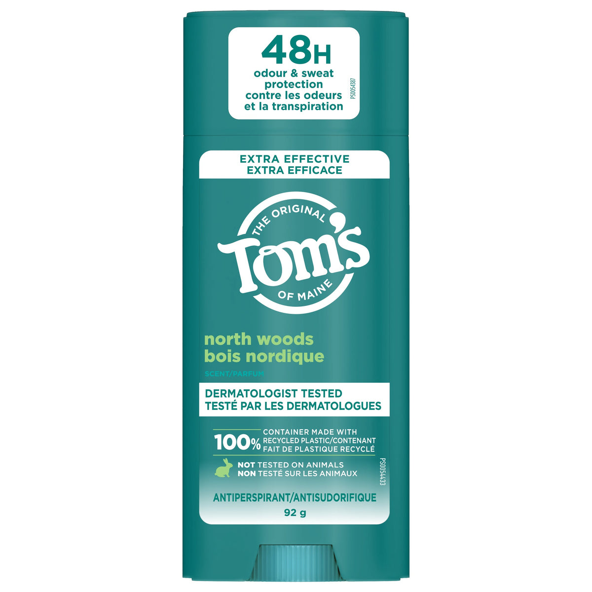 Tom's of Maine North Woods Antiperspirant Stick, Baking Soda-Free, 92g