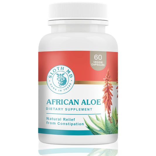 60 Vegetable Capsules | Sloth MD African Aloe bottle