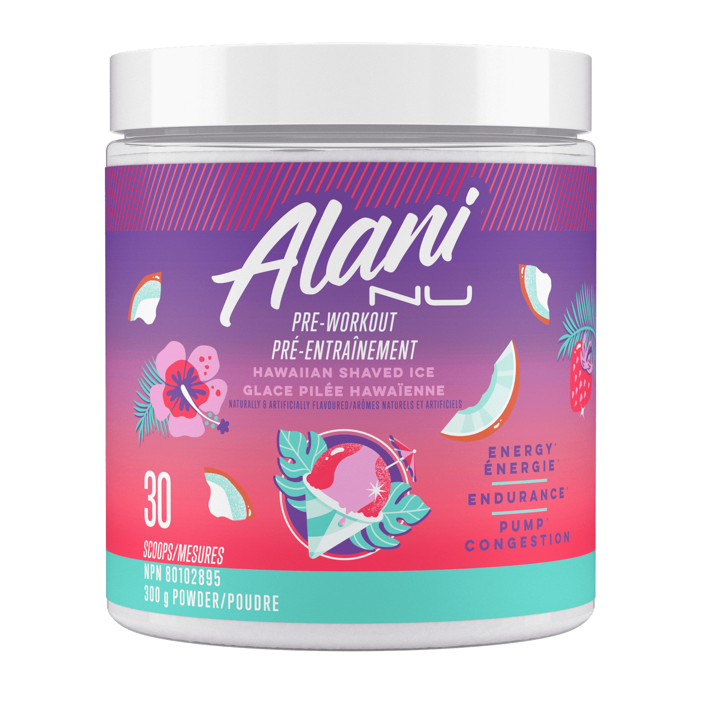 Alani Nu Pre-Workout Powder Hawaiian Shaved Ice