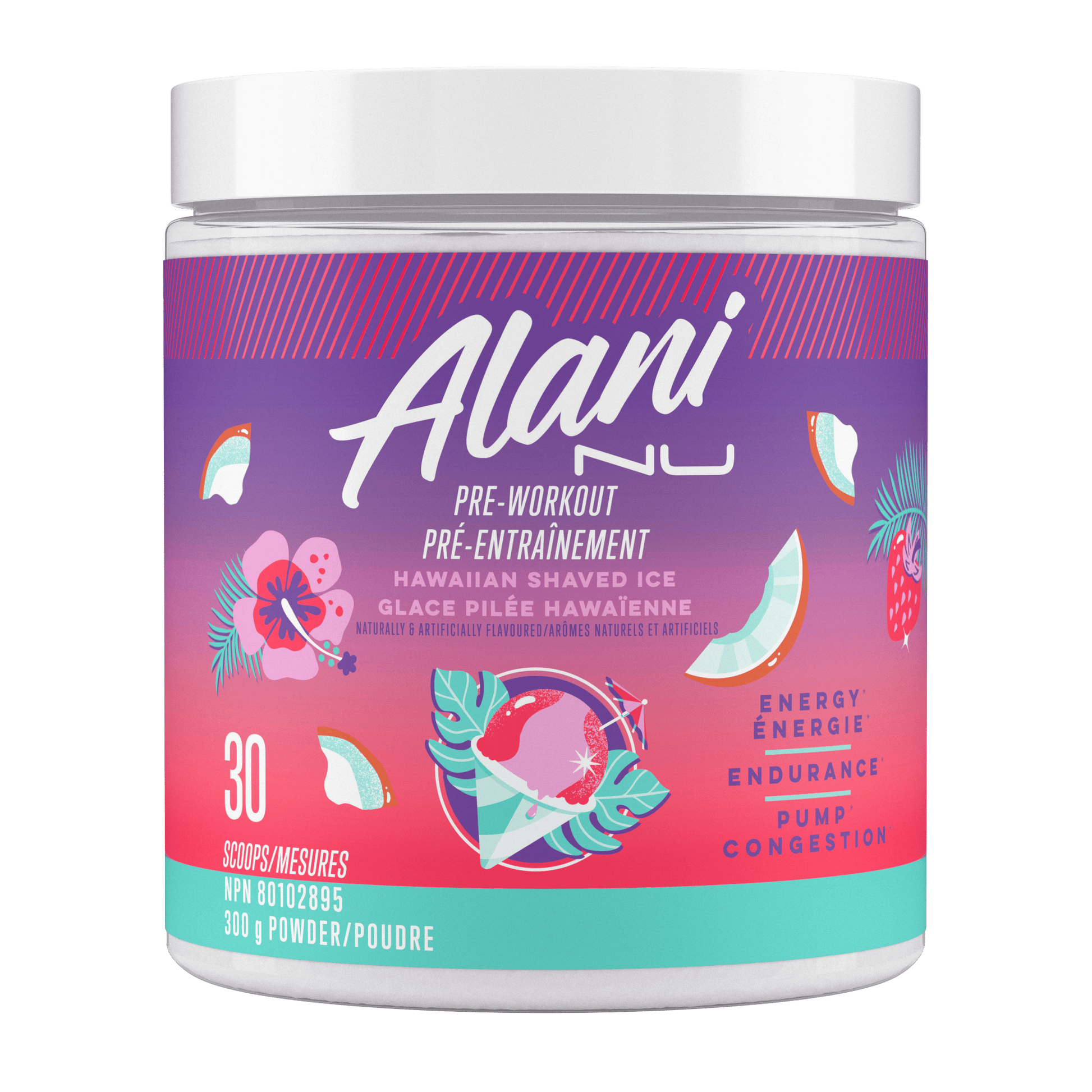 Alani Nu Pre-Workout Powder Hawaiian Shaved Ice