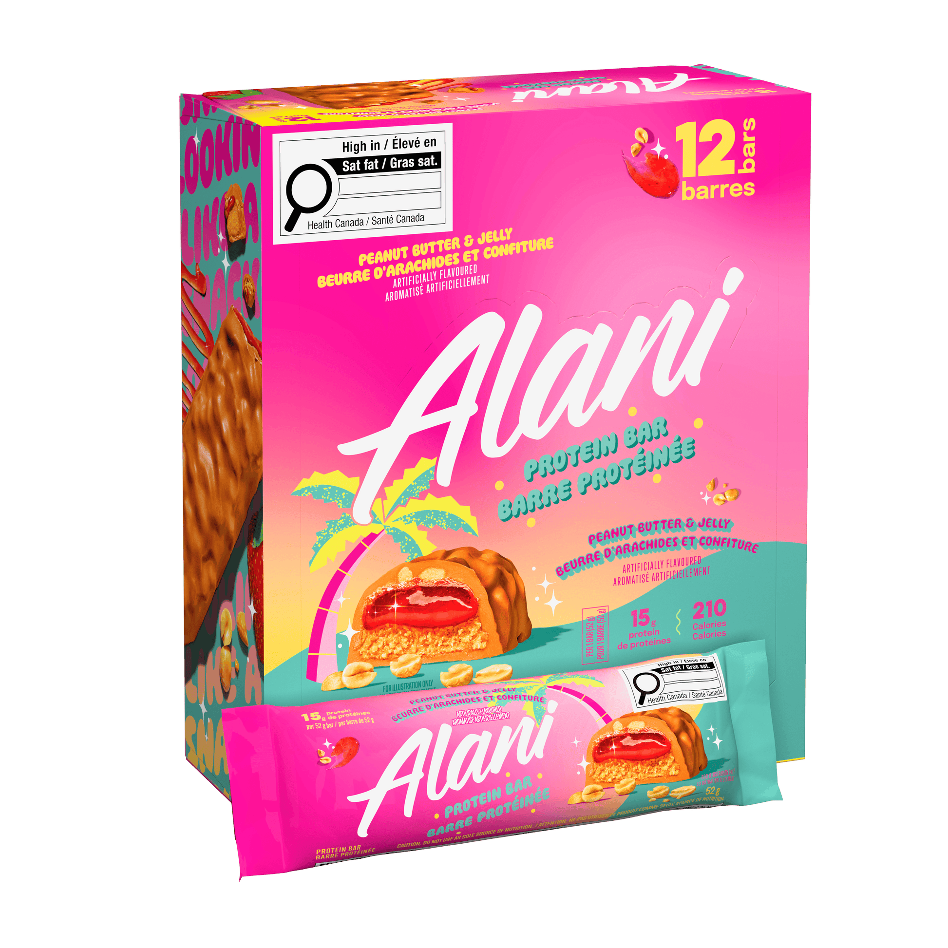 Alani Nu PB&J Protein Bars box of 12