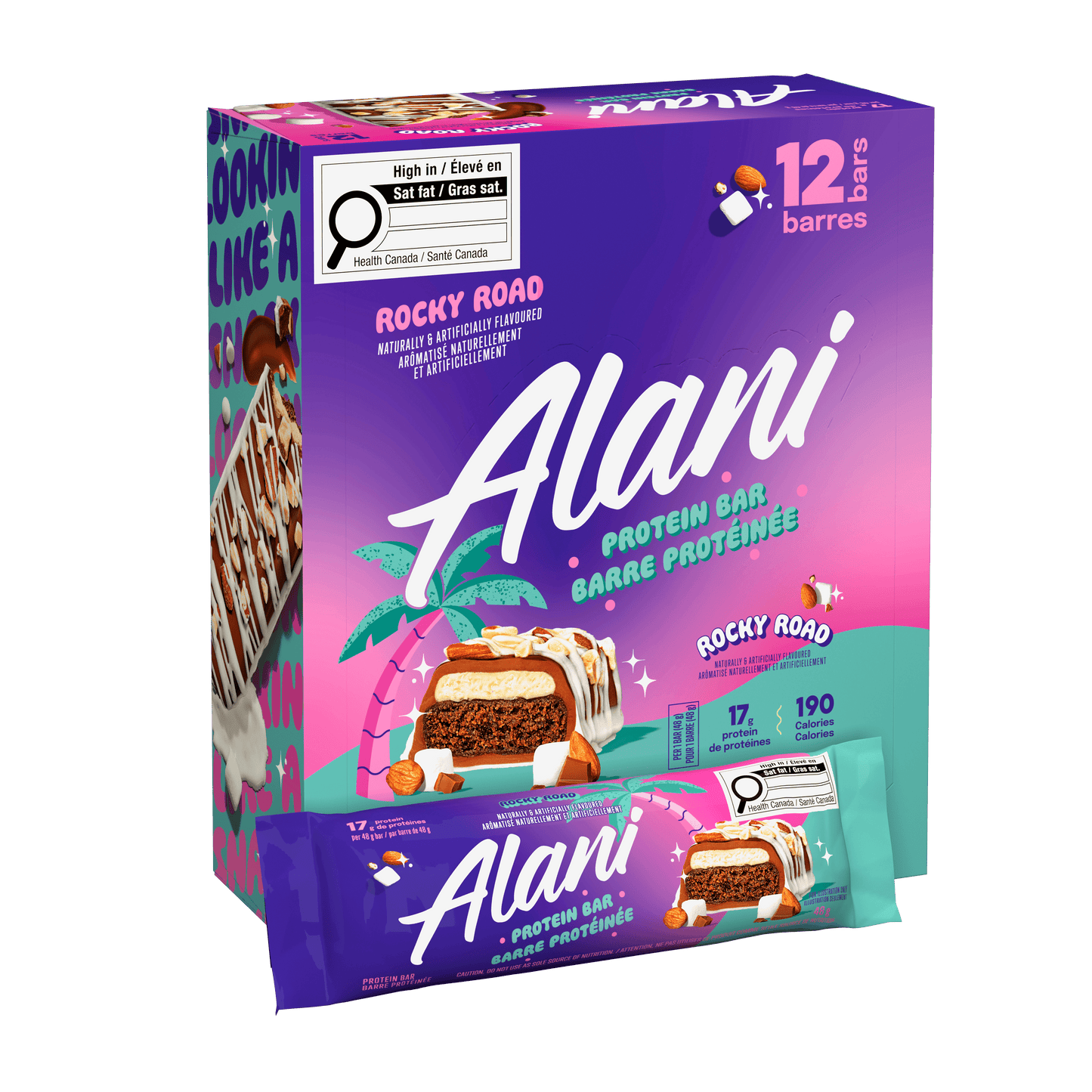 Alani Nu Rocky Road Protein Bars box of 12