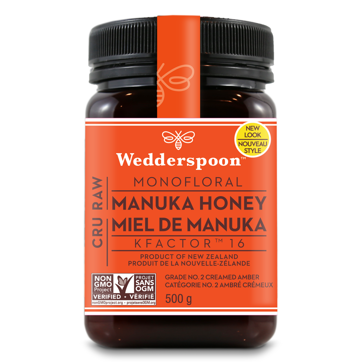 Wedderspoon Raw Manuka Honey KFactor 16 500g