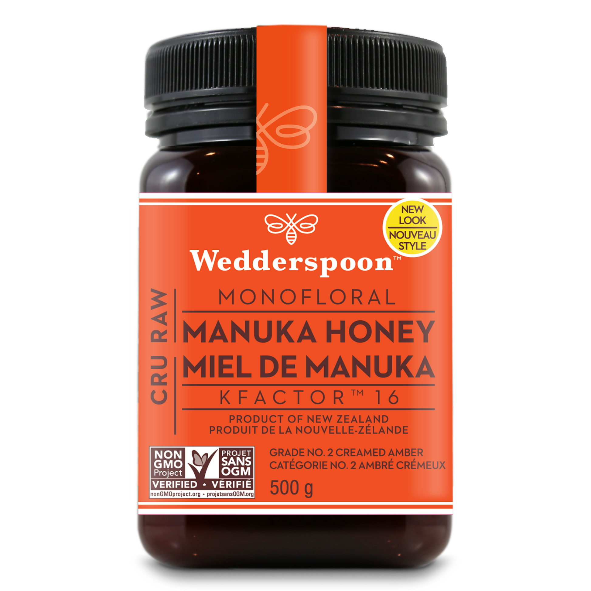 Wedderspoon Raw Manuka Honey KFactor 16 500g