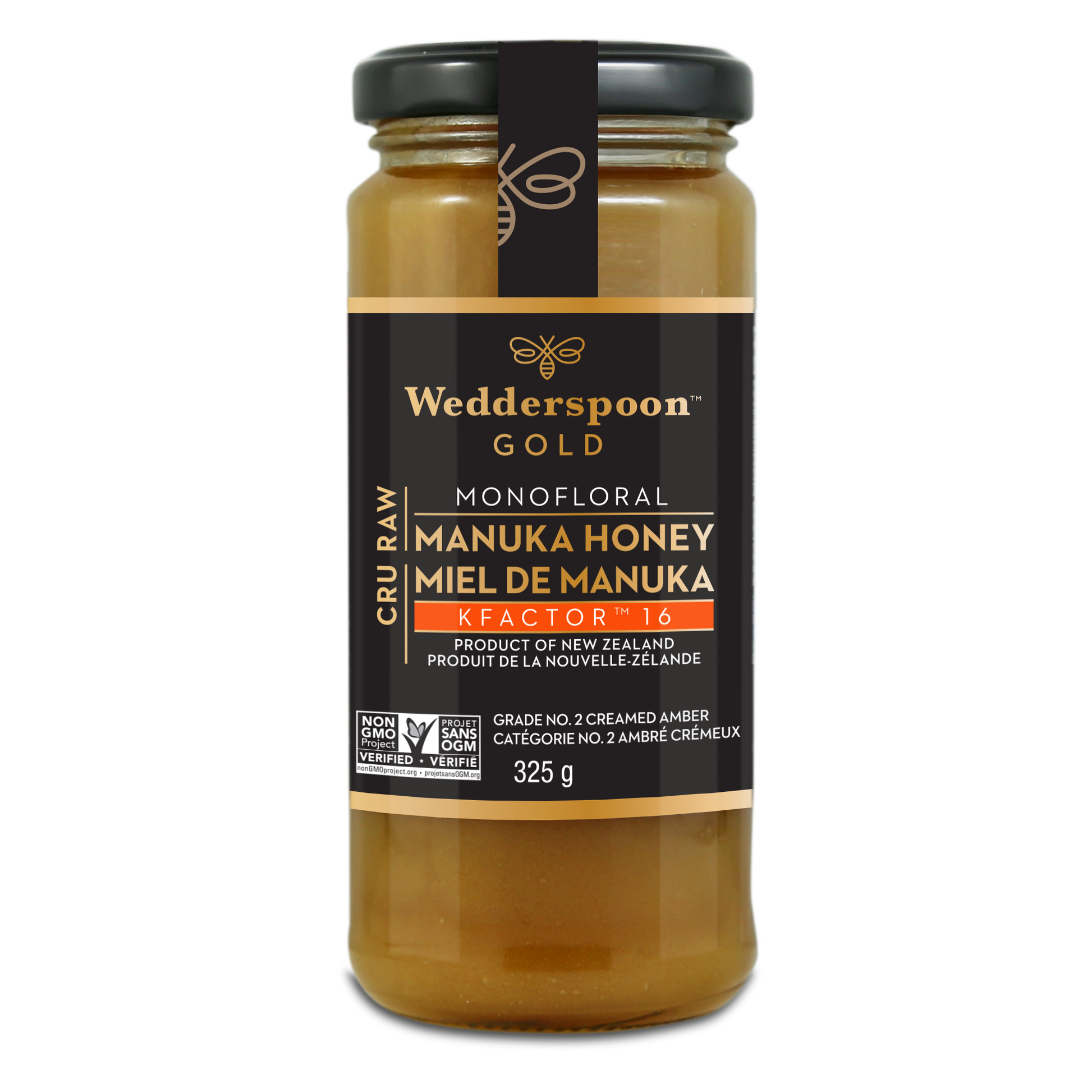 Wedderspoon Raw Manuka Honey KFactor 16 325g 325g