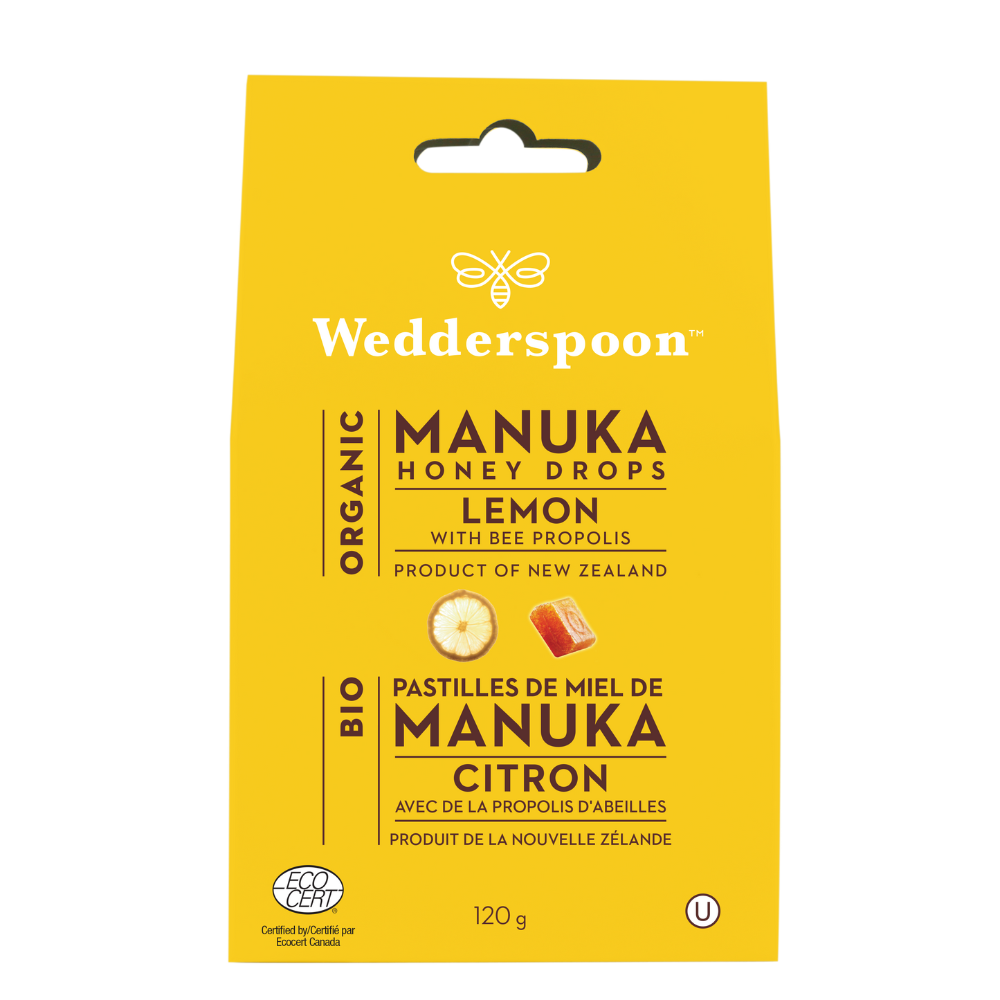 Wedderspoon Organic Manuka Honey Drops Lemon