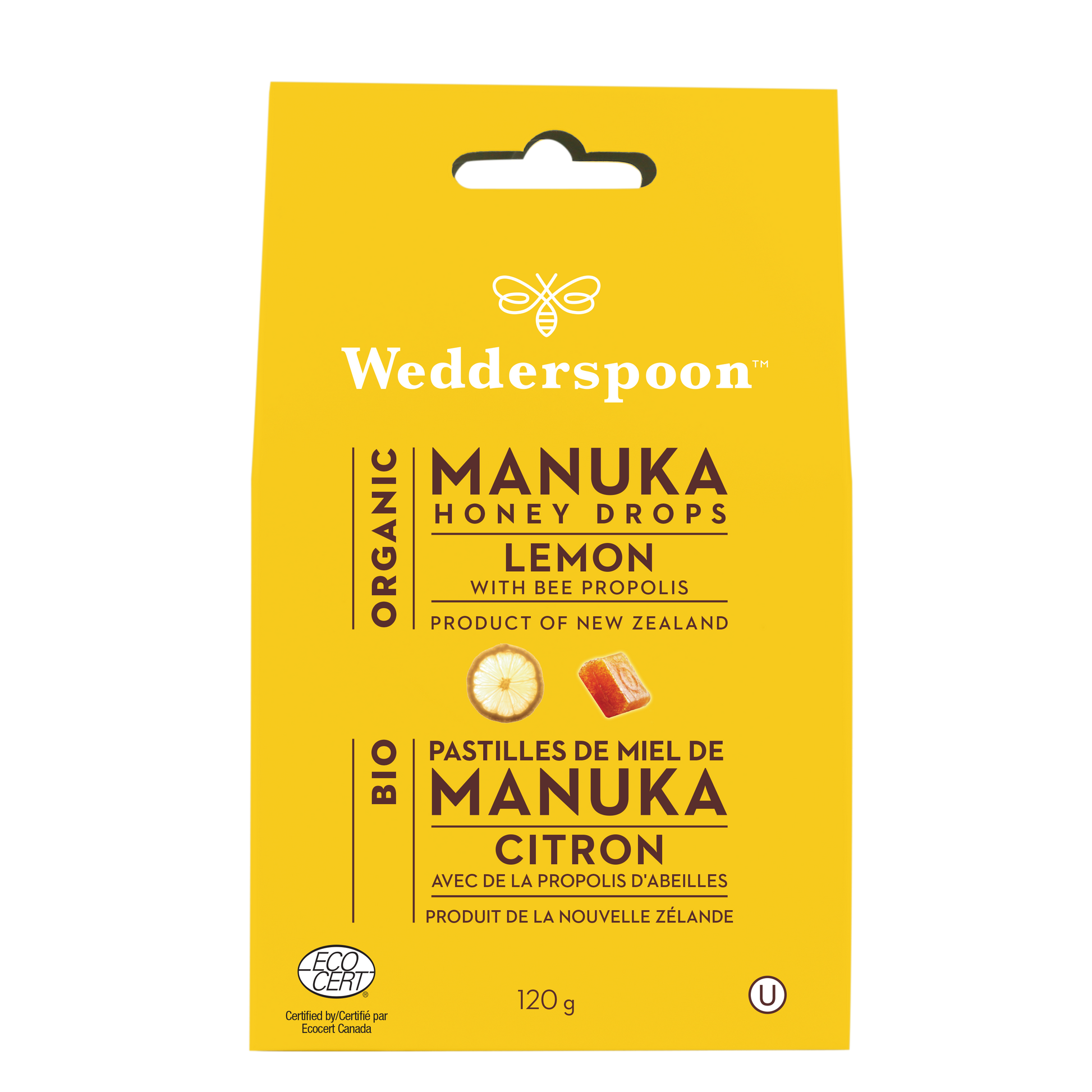 Wedderspoon Organic Manuka Honey Drops Lemon