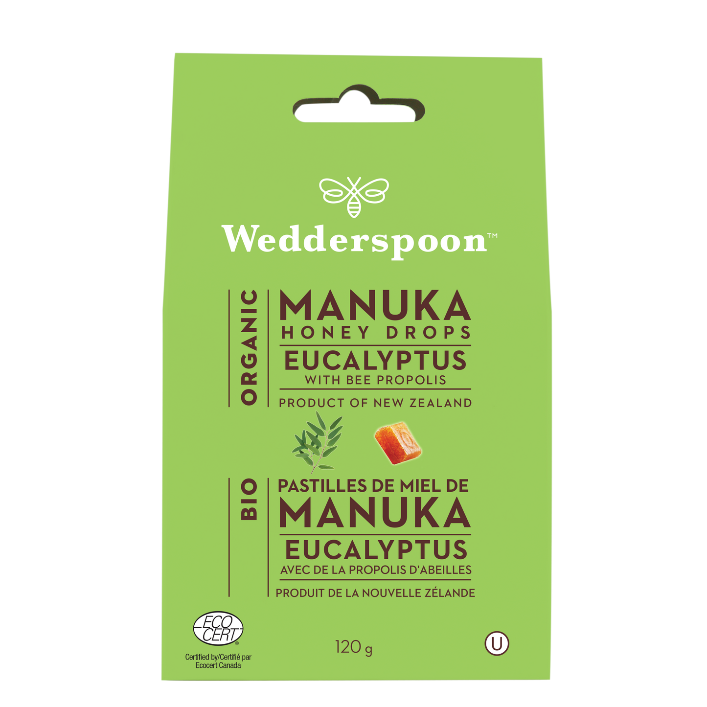 Wedderspoon Organic Manuka Honey Drops Eucalyptus