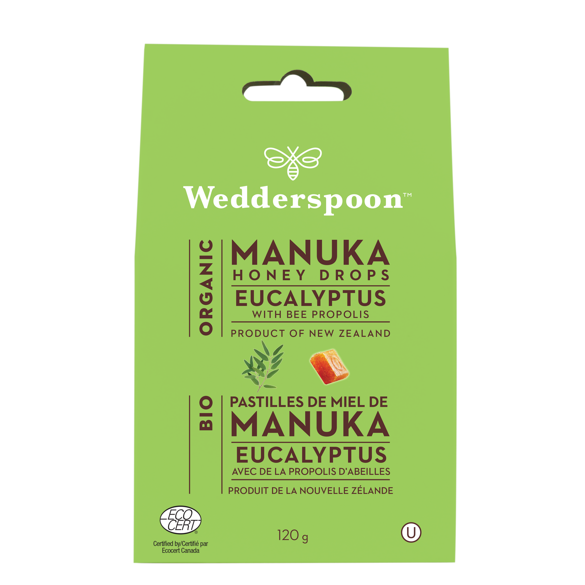 Wedderspoon Organic Manuka Honey Drops Eucalyptus