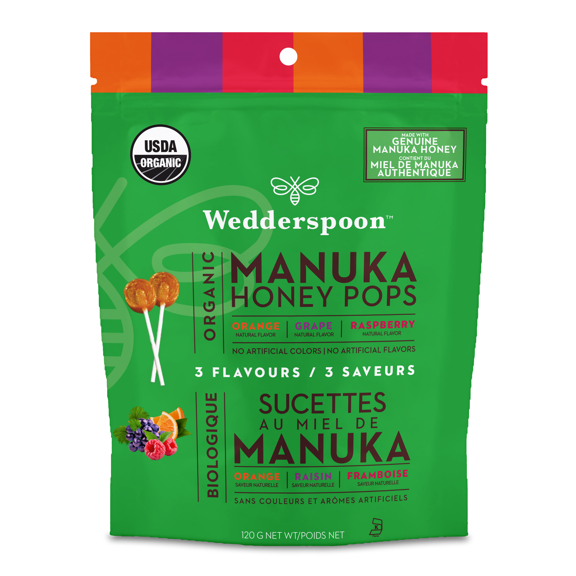 Wedderspoon Organic Manuka Honey Pops Variety Pack Variety Pack