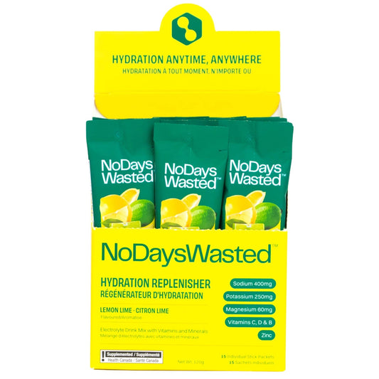 Lemon Lime | No Days Wasted Hydration Replenisher 15 Pack