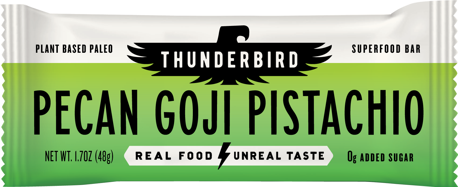 Thunderbird Real Food Bar Pecan Goji Pistachio box of 12