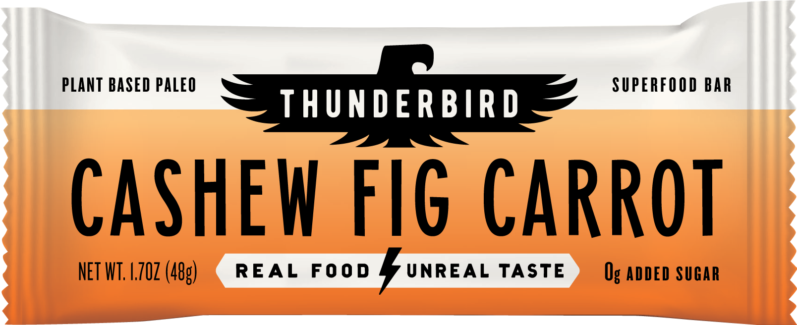 Thunderbird Real Food Bar Cashew Fig Carrot box of 12
