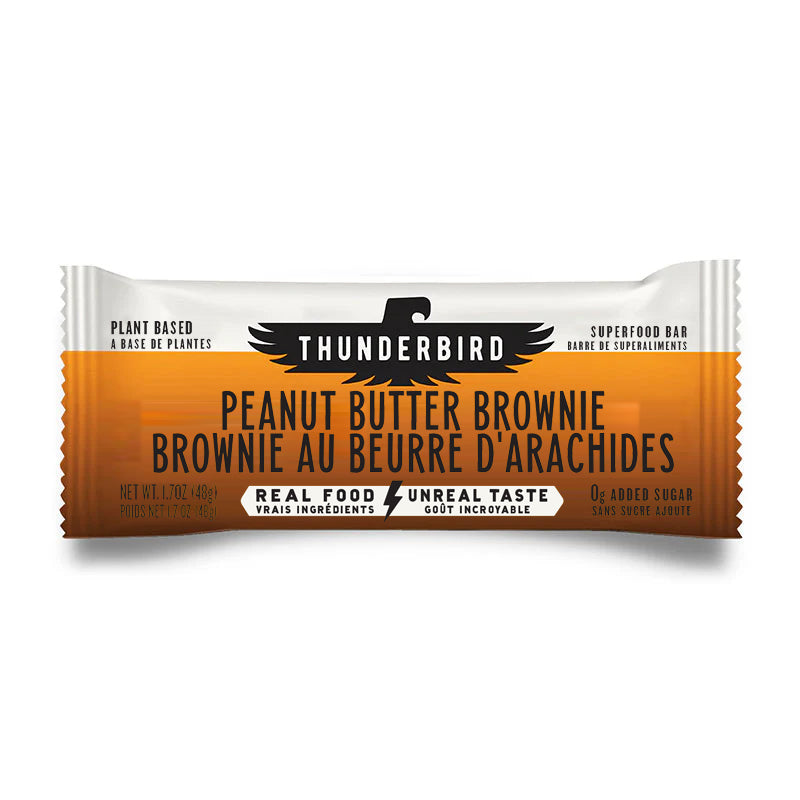 Thunderbird Real Food Bar Peanut Butter Brownie box of 12