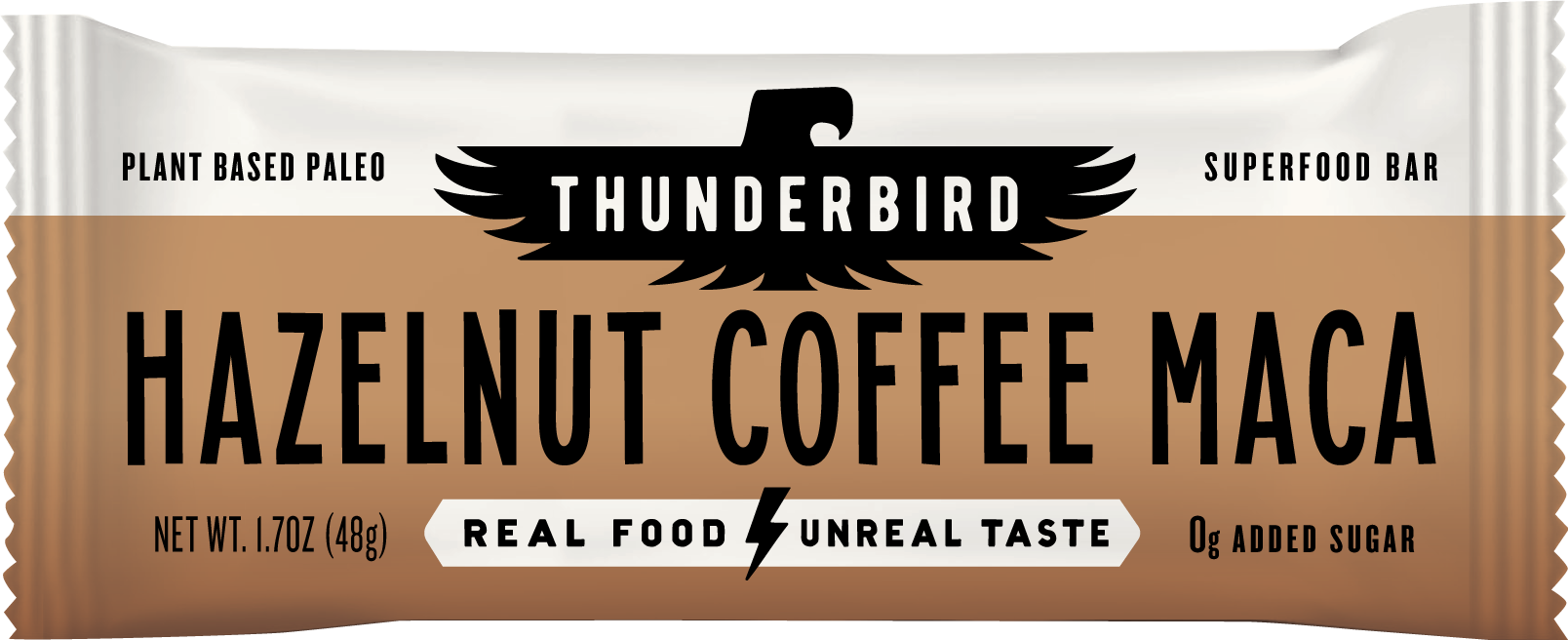 Thunderbird Real Food Bar Hazelnut Coffee Maca box of 12