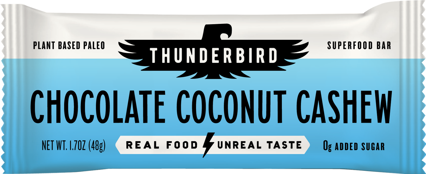 Thunderbird Real Food Bar Chocolate Coconut Cashew box of 12