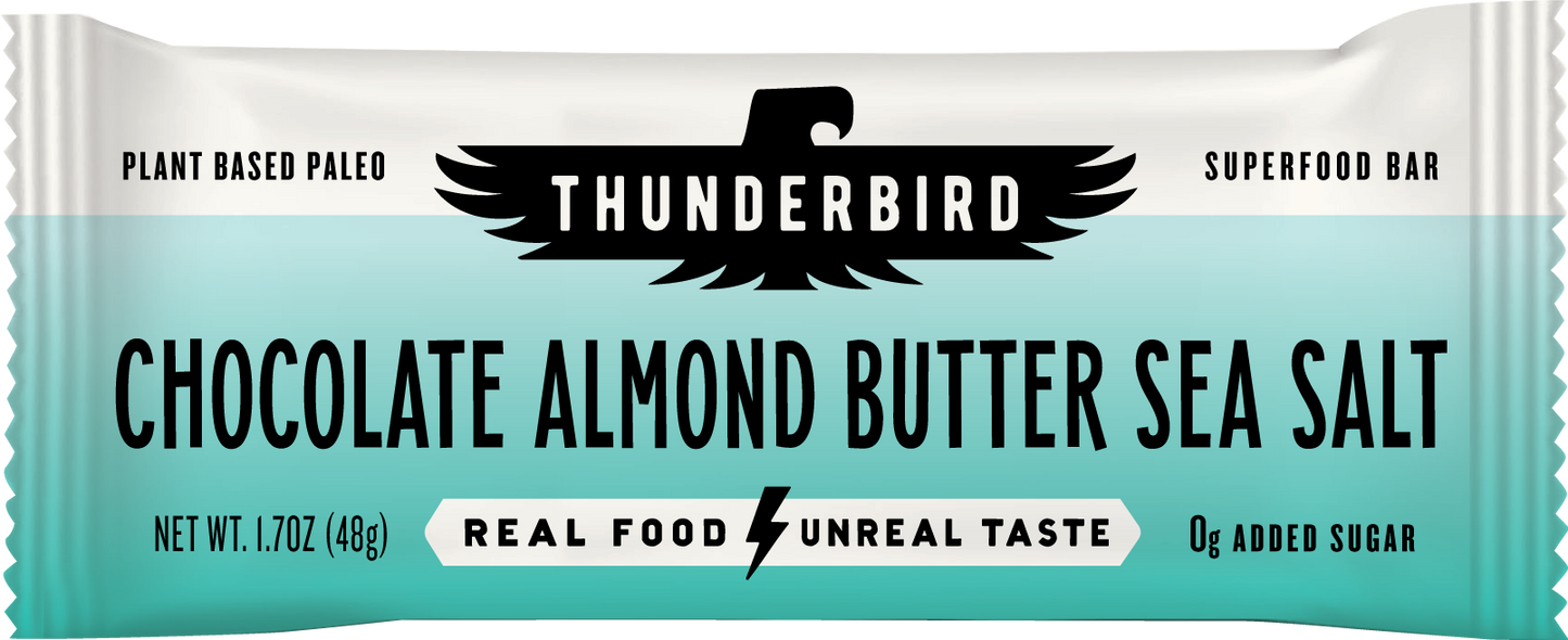 Thunderbird Real Food Bar Chocolate Almond Butter Sea Salt box of 12