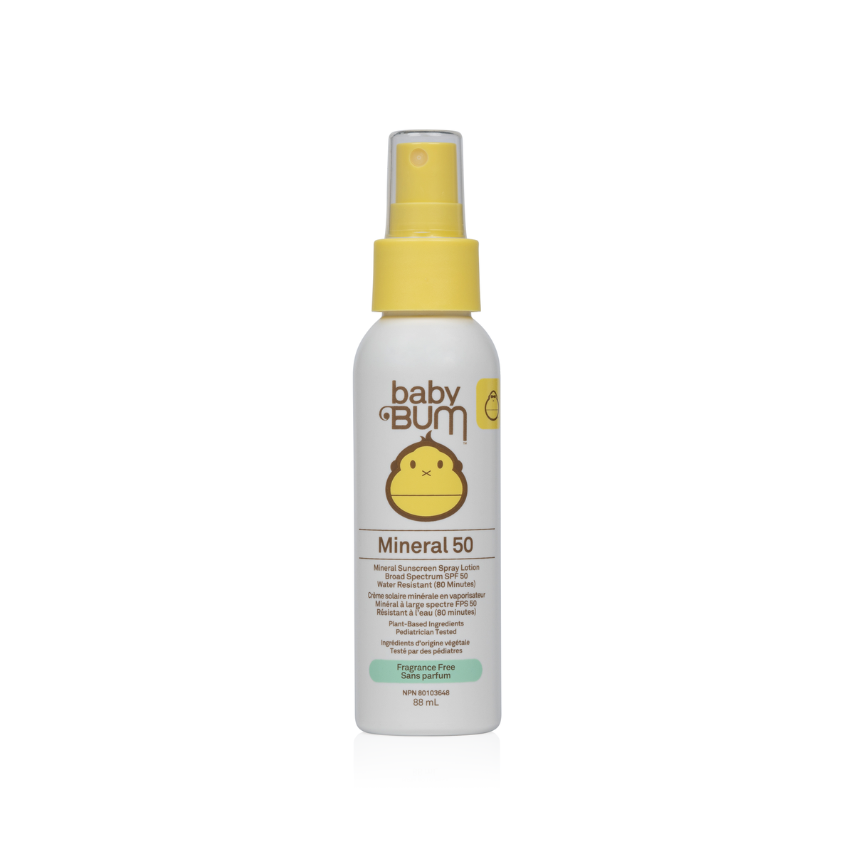 Sun Bum Baby Bum Mineral SPF 50 Sunscreen, Fragrance-Free Zinc Oxide Lotion or Spray for Babies and Toddlers, 88ml - Spray 88ml