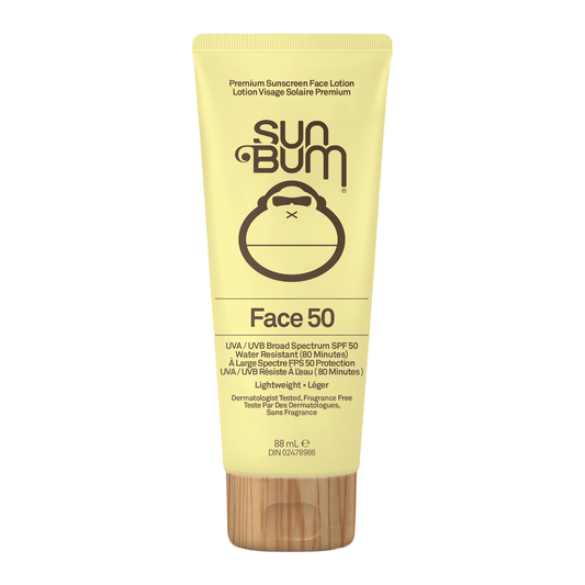 Sun Bum Original SPF 50 Face Lotion, Broad Spectrum Lightweight Face Sunscreen with Matte Finish and Vitamin E, Water Resistant 80 Minutes, 88ml