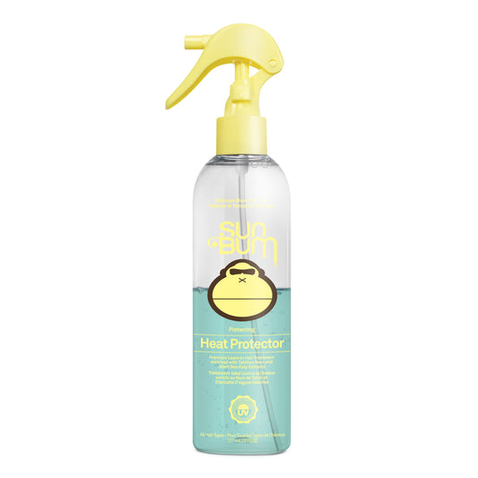 Sun Bum Heat Protector Spray with Noni, Kelp, Shea and Olive Oil, Two-Phase Heat Styling Spray, 177ml