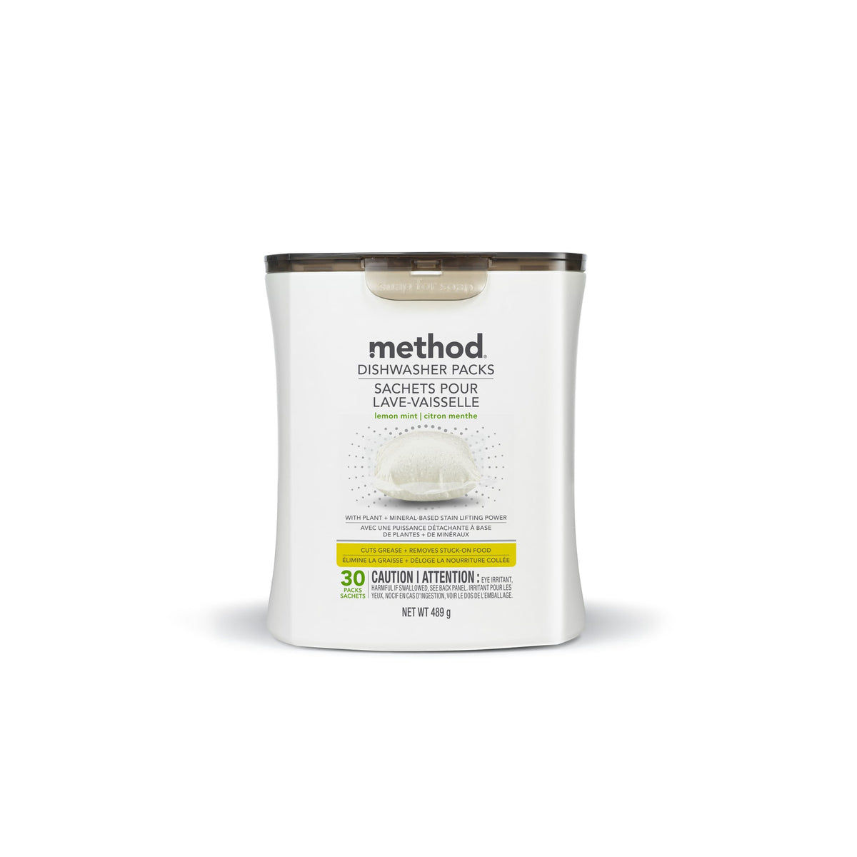 Method Dishwasher Detergent Packs, Phosphate-Free, 30 Count - Lemon Mint