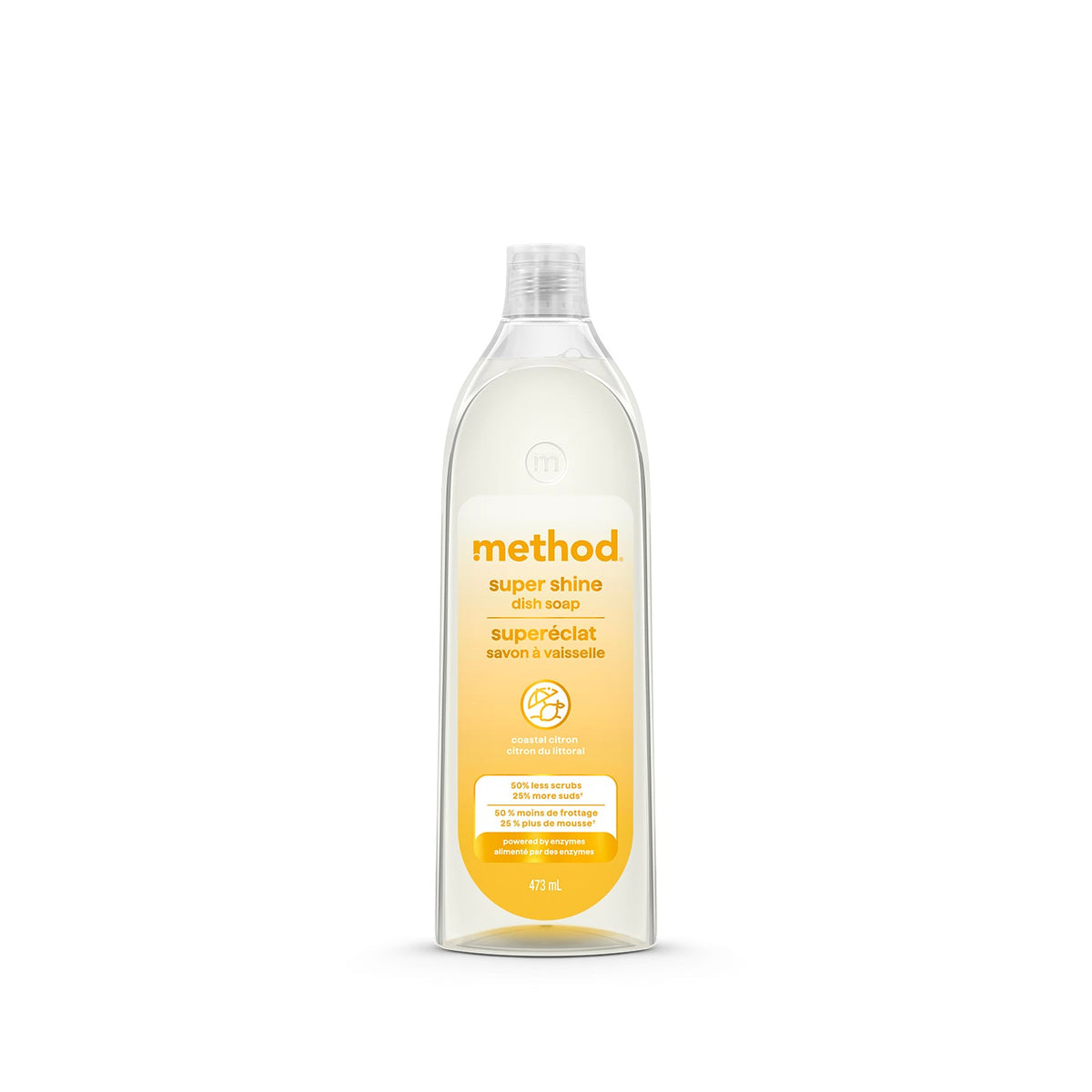 Method Dish Soap with Enzymes, 473 ml, 4 Scents - Coastal Citron