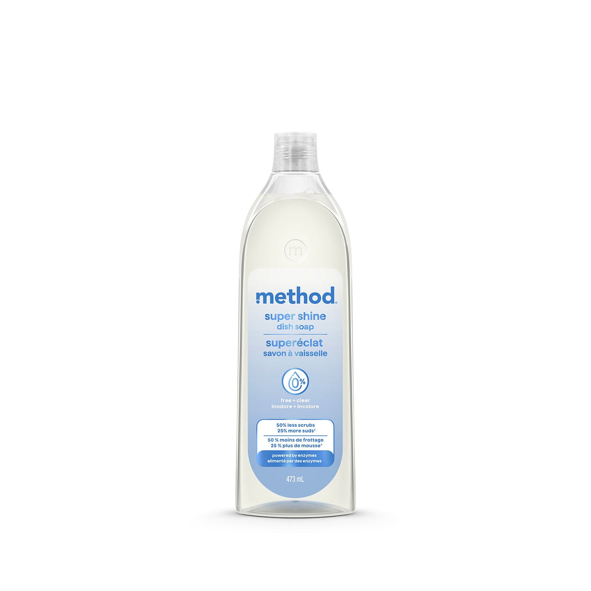 Method Dish Soap with Enzymes, 473 ml, 4 Scents - Free + Clear