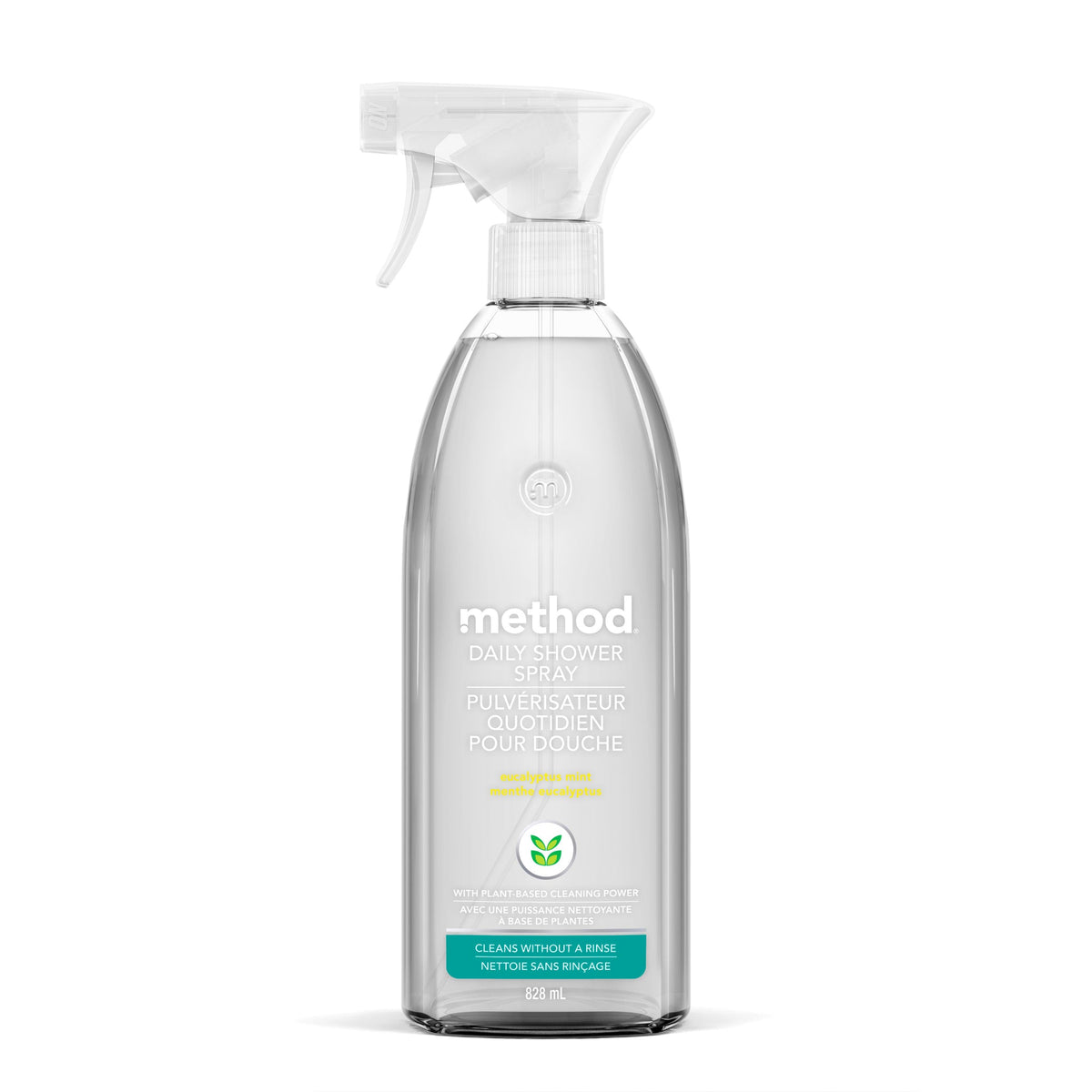Method Daily Shower Spray, No-Rinse Soap Scum Cleaner, 828 ml - Eucalyptus Mint