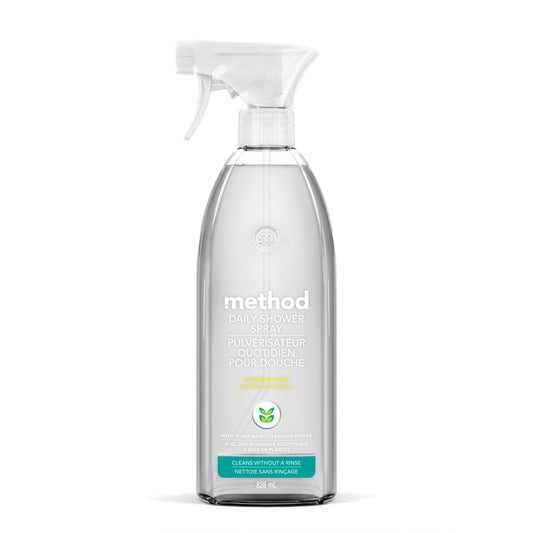 Method Daily Shower Spray, No-Rinse Soap Scum Cleaner, 828 ml - Eucalyptus Mint