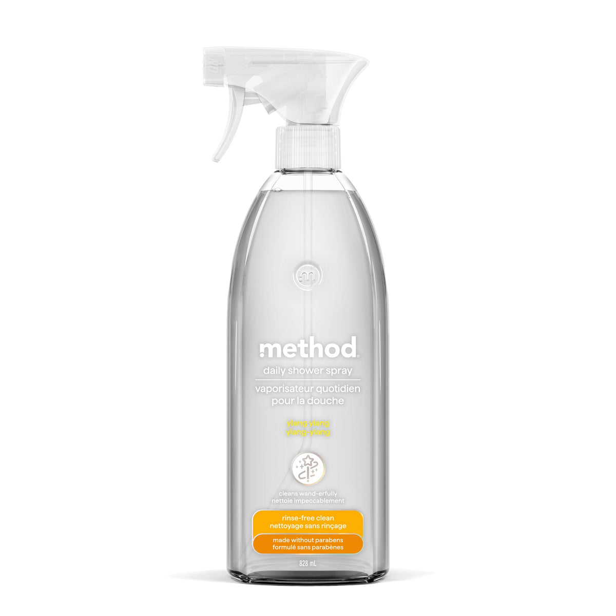 Method Daily Shower Spray, No-Rinse Soap Scum Cleaner, 828 ml - Ylang Ylang