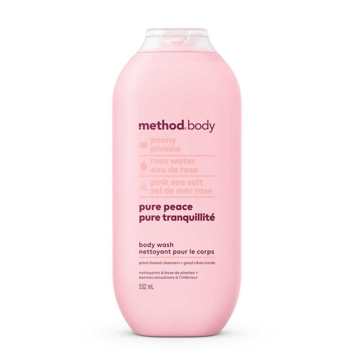 Method Body Wash, Plant-Based Cleansers, 6 Scents - Pure Peace / 532 ml