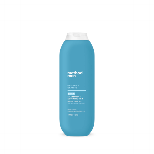 Method Men's 2-in-1 Shampoo + Conditioner with Argan and Jojoba, 414 ml - Glacier + Granite / 414 ml