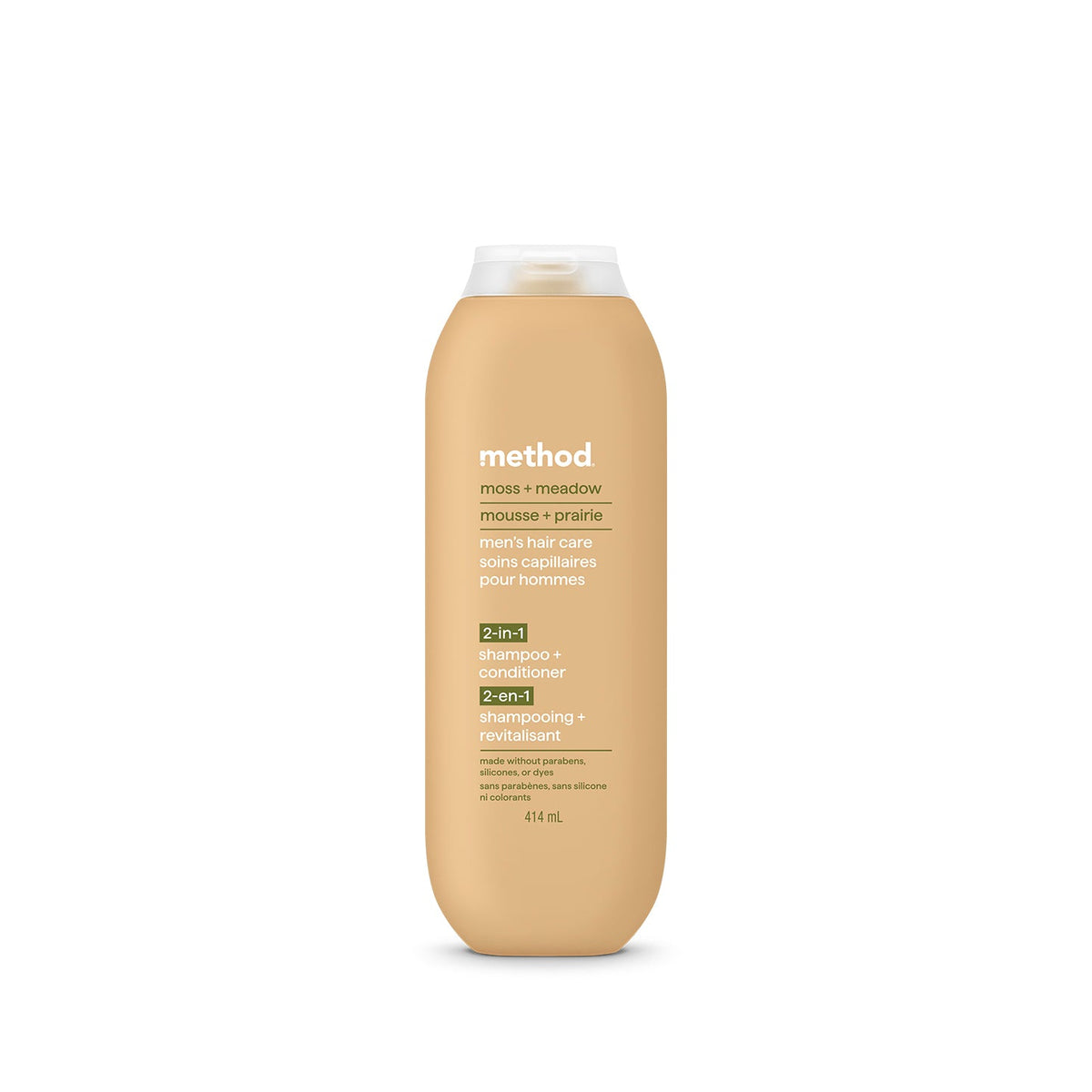 Method Men's 2-in-1 Shampoo + Conditioner with Argan and Jojoba, 414 ml - Moss + Meadow / 414 ml