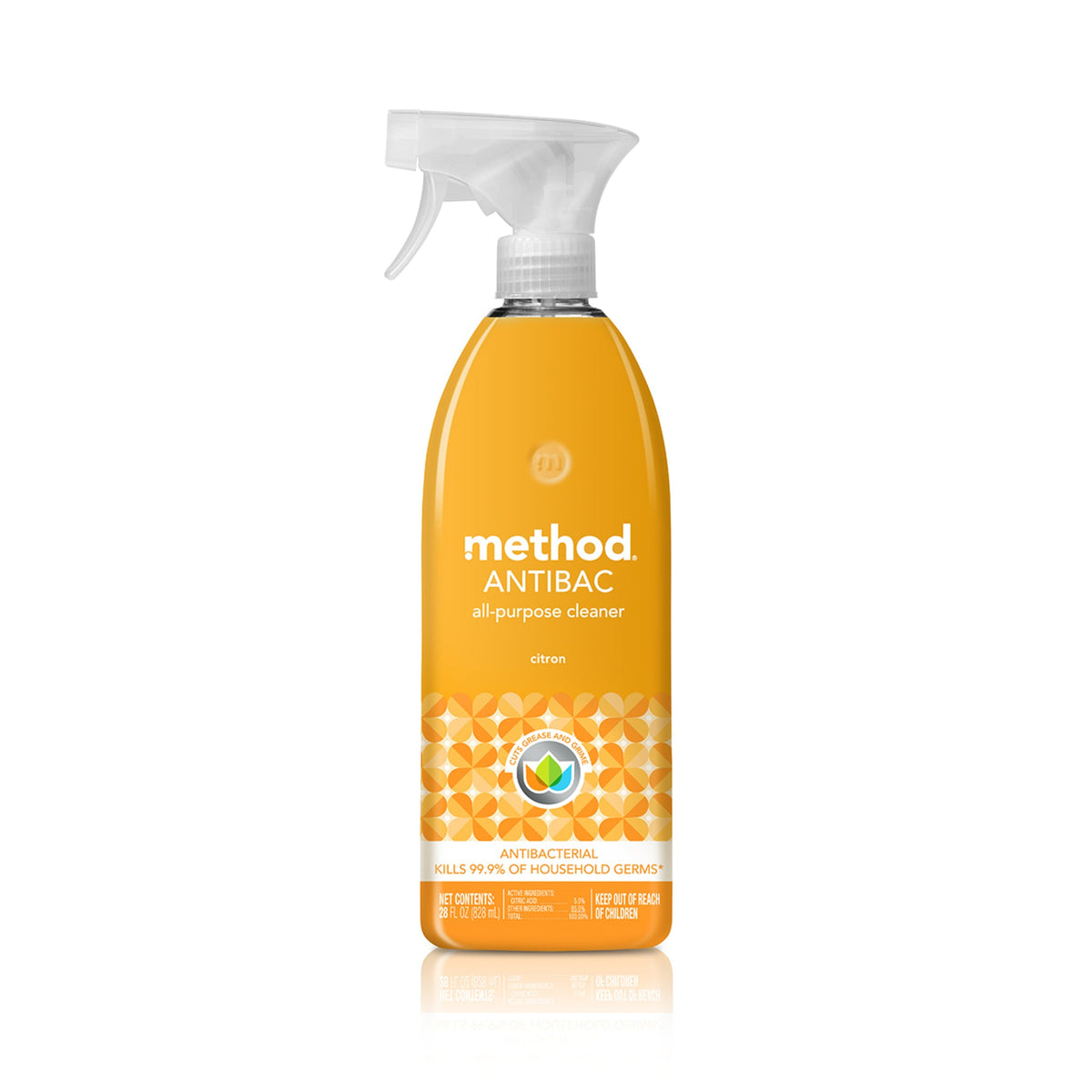 Method Antibac All-Purpose Cleaner with Citric Acid, 828 ml - Citron