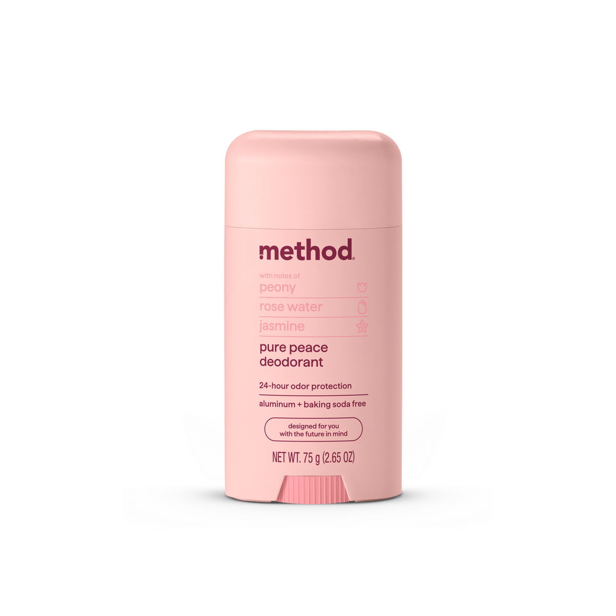 Method Aluminum-Free Deodorant, Baking Soda-Free, 75 g, 6 Scents - Pure Peace