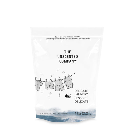 The Unscented Company Delicate Laundry Wash, Fragrance-Free and Dye-Free Powder Detergent for Delicates, Made in Canada, 1kg