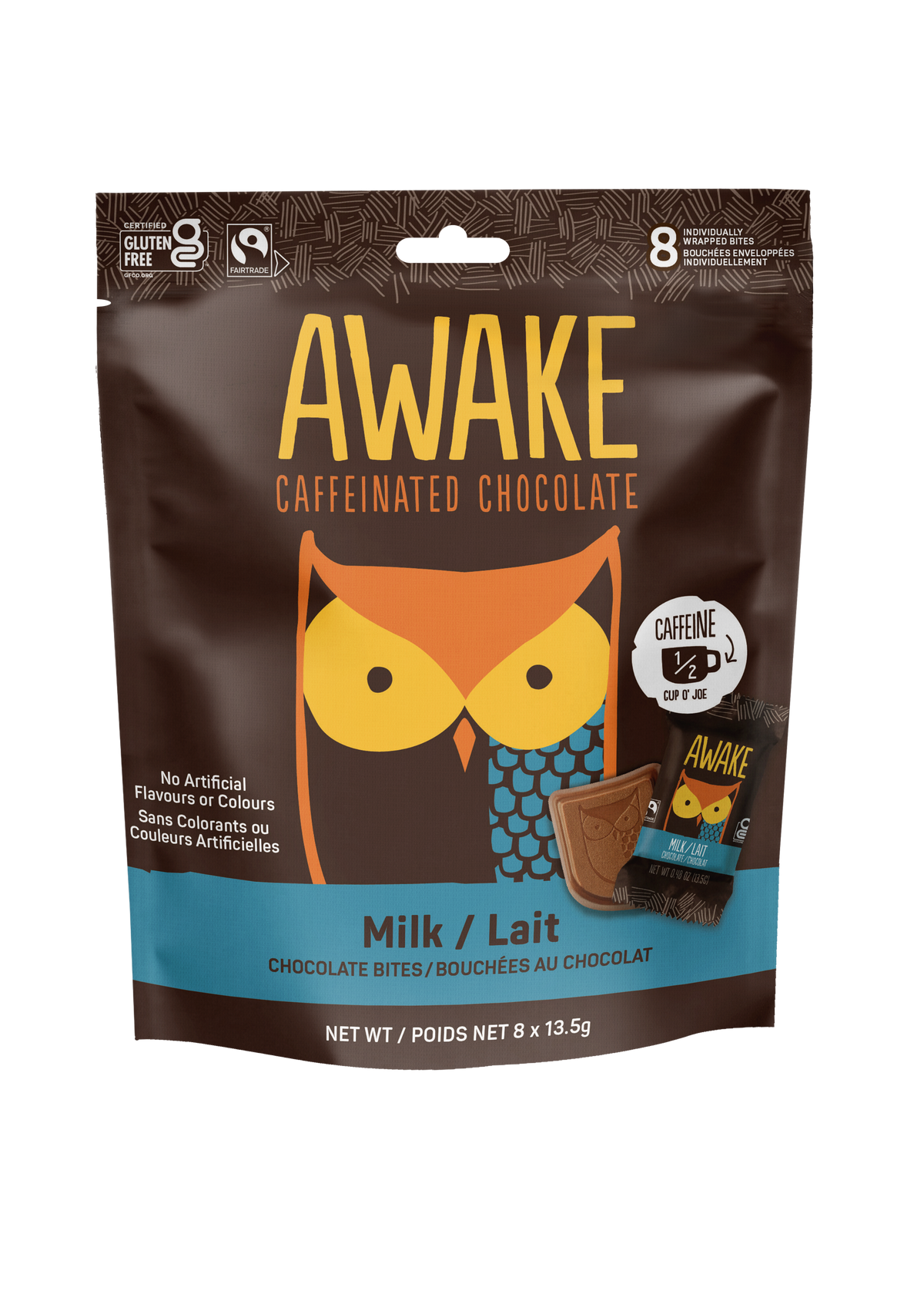 AWAKE Chocolate Caffeinated Bites Pouch - Milk Chocolate