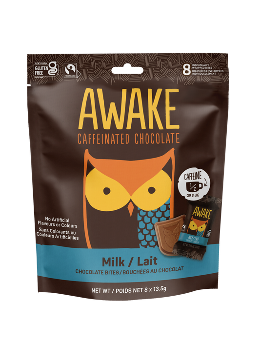 AWAKE Chocolate Caffeinated Bites Pouch - Milk Chocolate