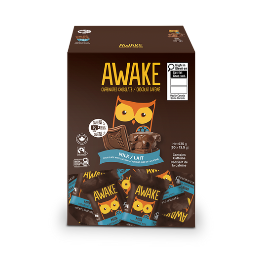 AWAKE Chocolate Caffeinated Bites Singles - Milk Chocolate