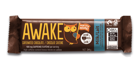 AWAKE Chocolate Caffeinated Chocolate Bars - Milk Chocolate