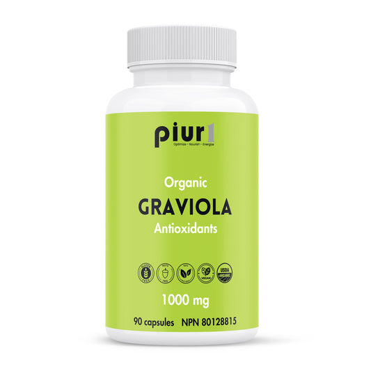 90 Vegetable Capsules | Piur1 Organic Graviola Antioxidants 90 Vegetable Capsules