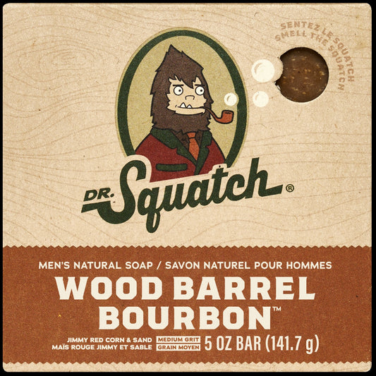 Dr. Squatch Wood Barrel Bourbon Bar Soap