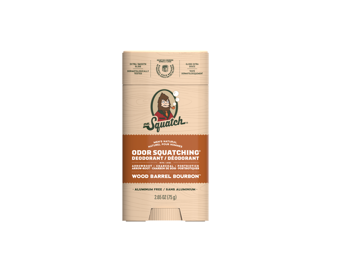Dr. Squatch Wide Stick Deodorant Wood Barrel Bourbon