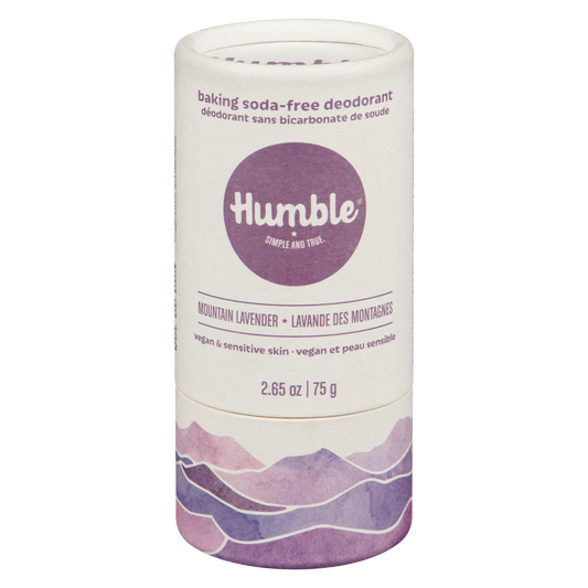 Humble Brands Vegan Sensitive Skin Deodorant, Lavender, Baking Soda Free, 75g Plastic-Free Tube